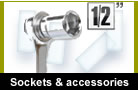 Sockets and accessories, 1/2" 