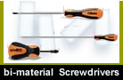 Screwdrivers with bi-material handles 