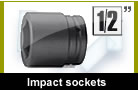 Impact sockets and accesssories, 1/2" 