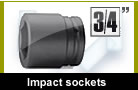 Impact sockets and accessories, 3/4" 