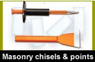 Masonry chisels & pointers